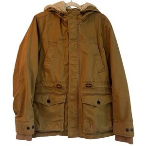 Jeep Spirit 1941 Tan Hooded Rugged Outdoor Parka Jacket 180/92 Size L